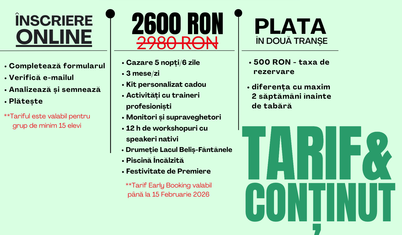 tarif tabara de engleza
